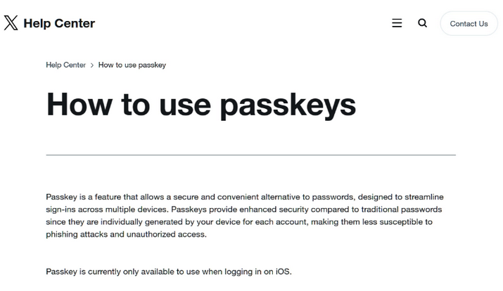 宾阳苹果维修店铺分享iOS用户如何通过通行密钥(Passkey)登录 