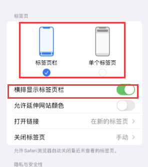 宾阳iPhone授权维修分享Safari浏览器如何切换标签栏位置 